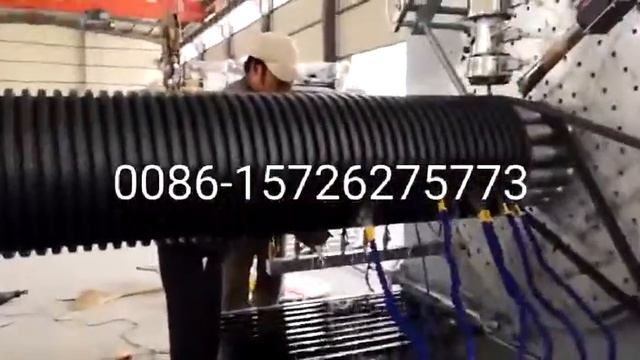 Экструзионнпя линия производства спиральновитой трубы из полиэтилена. sincere-extruder@yandex.ru смотреть онлайн