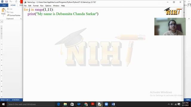 Class- 7 To 10: Computer Science: Iteration in Python - Demo Class by DEBASMITA CHANDA SARKAR T8705 смотреть онлайн