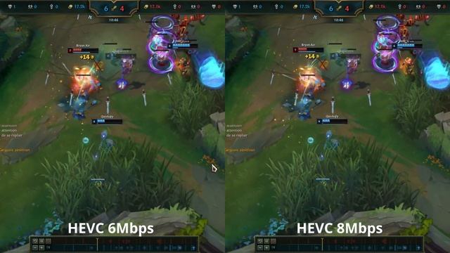 nvenc x264 vs nvenc HEVC 6 and 8 Mbps comparaison for League Of Legends смотреть онлайн