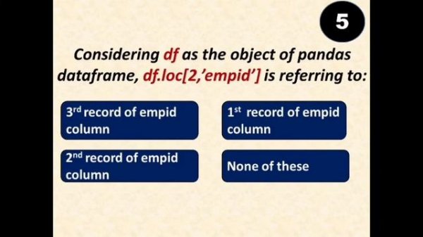 Python pandas course (quiz)