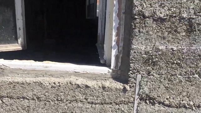 Арболит Водну каску заделываем окна