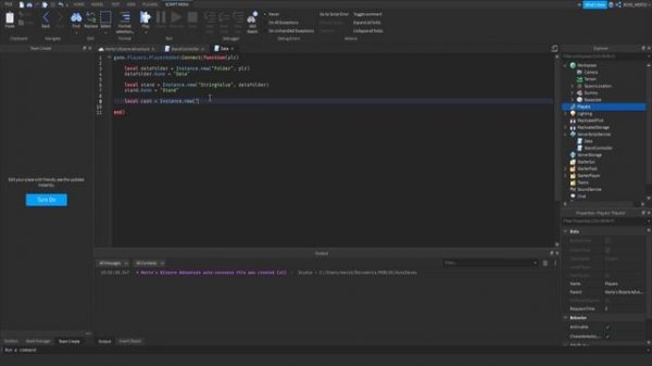 [JOJO GAME #2] ROBLOX Studio | CREATING A STAND DATASTORE