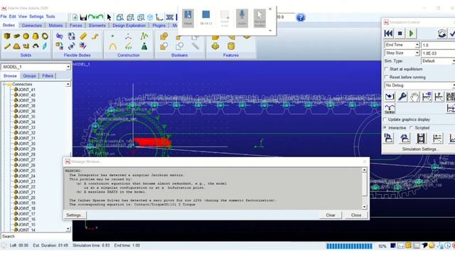 Simulatuon of an Excavator Track Chain in MSC ADAMS by using Python Script - Part 2 of 2 смотреть онлайн