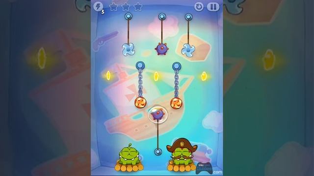 Cut the Rope Time Travel 3-03 - 3 Star Walkthrough Pirate Ship Level 3-03 | WikiGameGuides смотреть онлайн