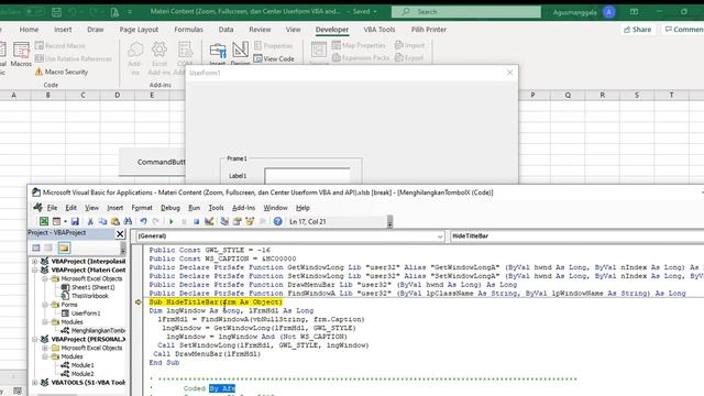How To Make Userform VBA Excel Fullscreen And Objects (Frame, Textbox, Label) Center Position смотреть онлайн