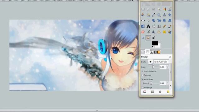 GIMP "Rough Sketch" speed art смотреть онлайн