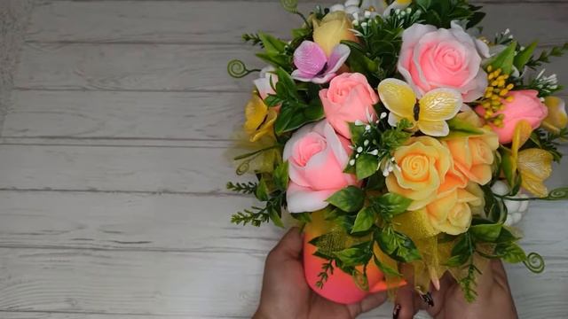 мыловарение/готовый букет в яркой кружке смотреть онлайн