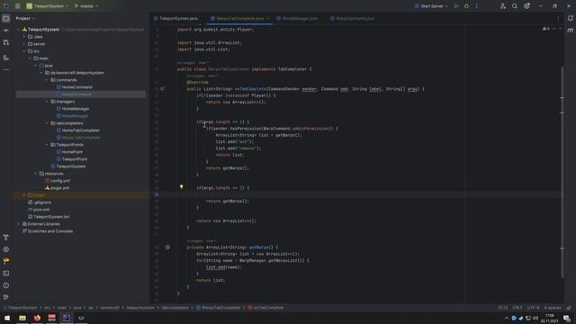 TeleportSystem Warp TabCompleter! Minecraft 1.20.2 Plugin Programmieren in IntelliJ [Teil 15] смотреть онлайн