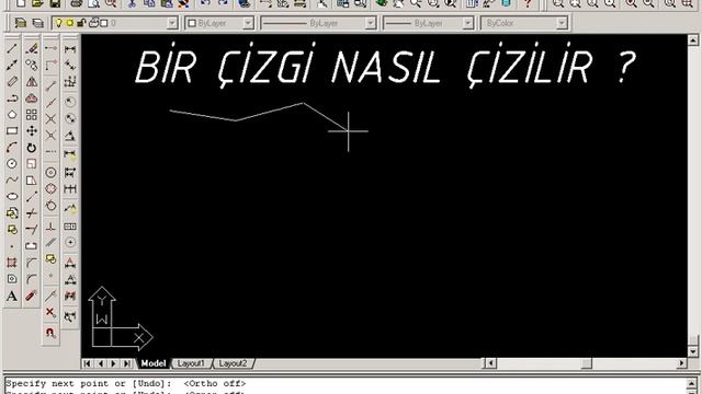 Temel Autocad 2000 Dersleri - 7. Bölüm: LINE Komutu ve Kullanımı смотреть онлайн