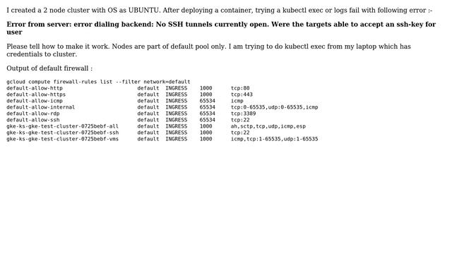 GCP: kubectl exec/logs fails to container on using UBUNTU as OS (2 Solutions!!) смотреть онлайн