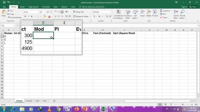 Excel Maths Functions Roman, Int, Product, Mod, Pi, Even, Odd, Fact, Sqrt смотреть онлайн