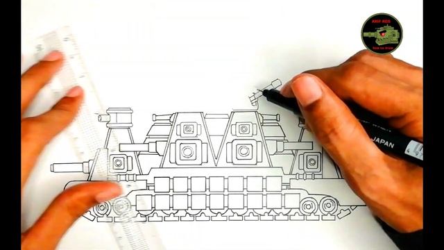 How To Draw Cartoon Tank New KV-44M | HomeAnimations Tanks - Cartoons About Tanks