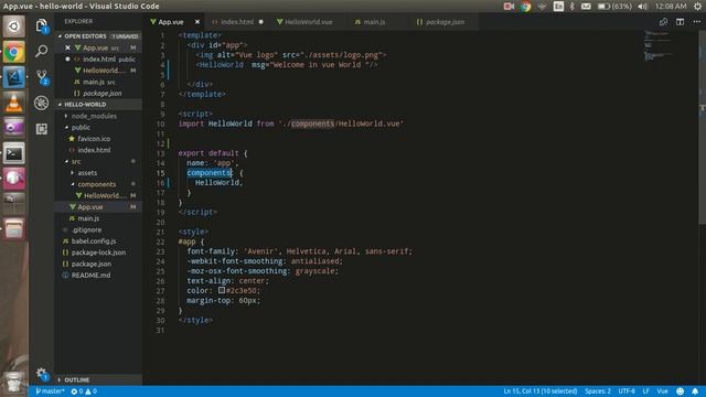 Vue js 2 tutorial for beginners #2 - understand file and code structure смотреть онлайн