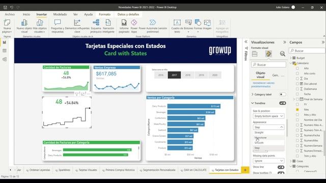 Tarjetas Especiales con Estados en Power BI смотреть онлайн