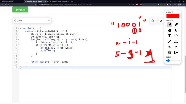 2595. Number of Even and Odd Bits - JAVA (Weekly Contest 337) смотреть онлайн