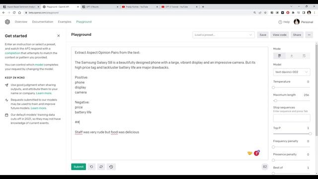 Aspect Based Sentiment Analysis using GPT-3 | Prompt Design смотреть онлайн
