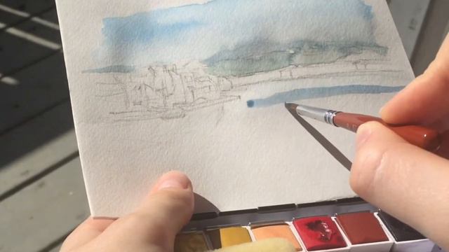 Акварельный скетч за 15 мин смотреть онлайн