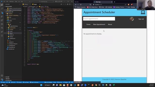 Appointment Scheduler (ReactJS, NodeJs) смотреть онлайн