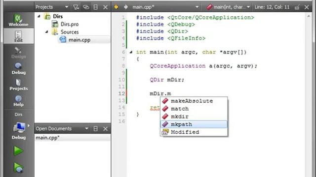 C Qt 11 QDir смотреть онлайн