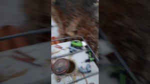 Септик из еврокубов, дренаж отвод