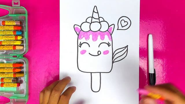 Единорог - Мороженое - учимся рисовать смотреть онлайн