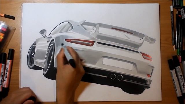 Porsche GT3 Speed Drawing | Roman Miah смотреть онлайн