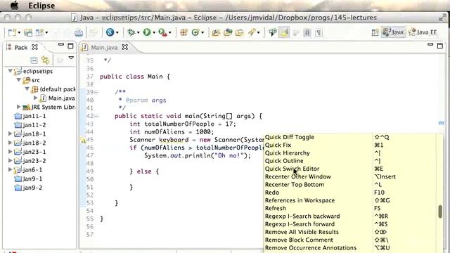 Eclipse Tips and Tricks for Java смотреть онлайн
