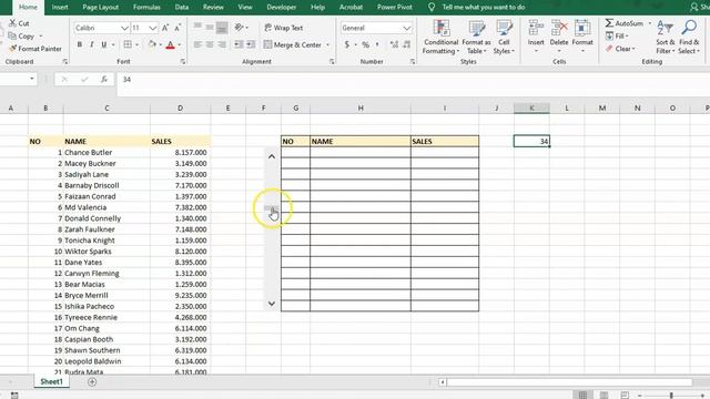 How to make scrollbar in a table with simple VBA and offset function смотреть онлайн