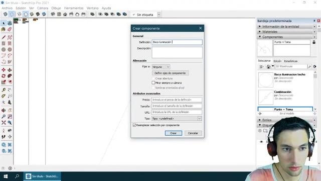Dibujando plano/croquis eléctrico en 2D con SketchUp смотреть онлайн