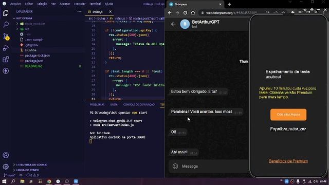 Telegram Chat GPT - Desenvolvedor FullStack Jr Arthur Santos смотреть онлайн