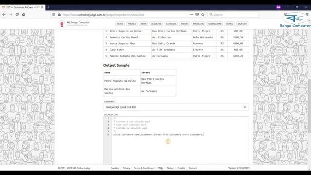 Learn How To Solve URI Online SQL Problem #2603 Customer Address смотреть онлайн