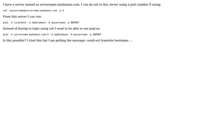 DevOps & SysAdmins: specifying server port (not postgres port) for pg_dump / psql смотреть онлайн