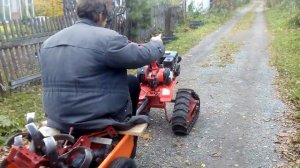 Мотоблок Агат на гусеницах с прицепом