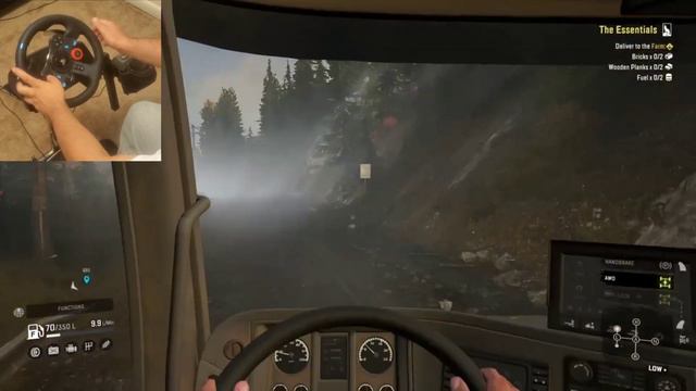 Euro Truck, Mercedes 8x8 Transporting 10 Slot Trailer with Goods- SnowRunner | Logitech G29 смотреть онлайн