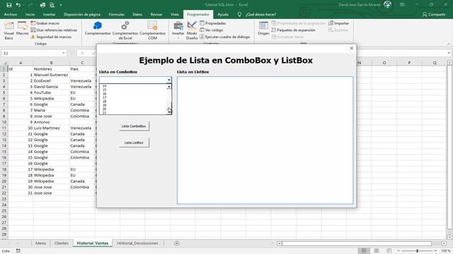 SQL en Excel Cap. N° 33 Consultas en ComboBox - ListBox смотреть онлайн