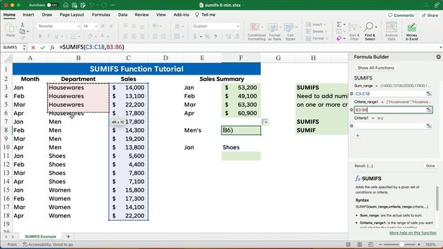 SUMIFS Function: The Best Way To Add Numbers Using Criteria смотреть онлайн