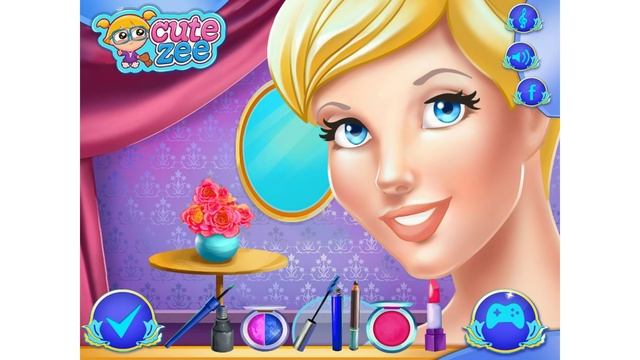 NEW Игры для детей—Disney ПРинцесса Золушка свадебный макияж—Мультик для девочек смотреть онлайн