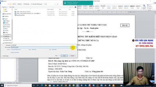 HD cách chuyển file Word sang file Pdf