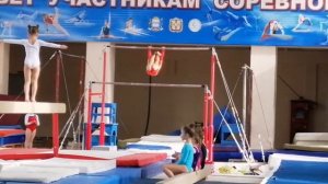 Спортивная гимнастика 3 юношеский разряд девочки 7лет, вольные упр, бревно, брусья, Gymnastics girl