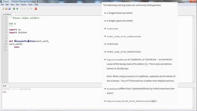 PEP 8: Richtlinien, wie man Python Code zu schreiben hat! смотреть онлайн