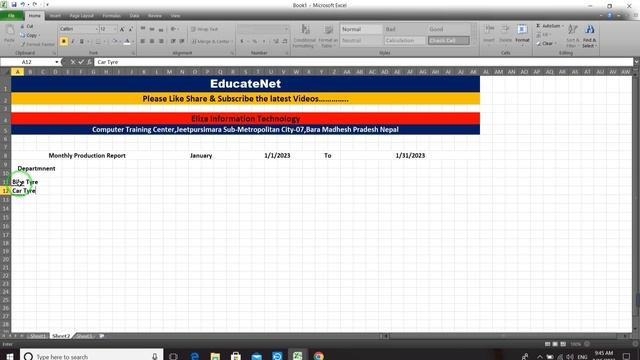 Monthly Production Report | Fully Automatic | Advance Excel Formula | 100% Job Work EducateNet смотреть онлайн