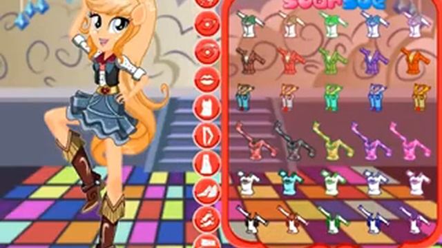 Игра Девочки из Эквестрии: Новый танцевальный наряд Эпплджек смотреть онлайн
