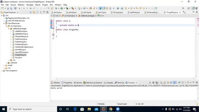 E2E Mentorship Program - Learn Java with Malashree Lature - Singleton Design Pattern смотреть онлайн