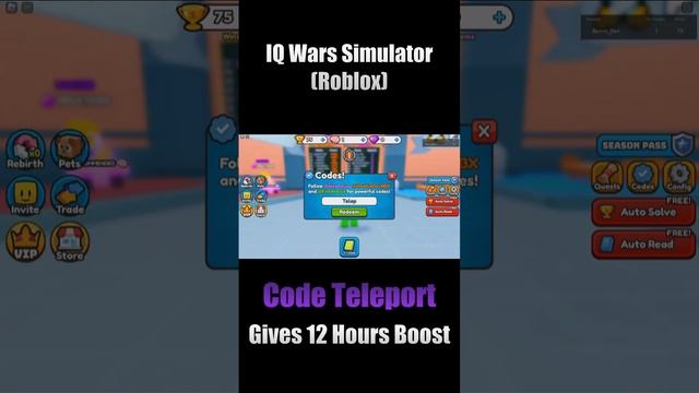 1 New Code In IQ Wars Simulator (Roblox) смотреть онлайн