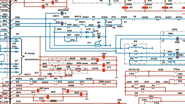Схема набора и сброса позиций электровоза ВЛ80С
