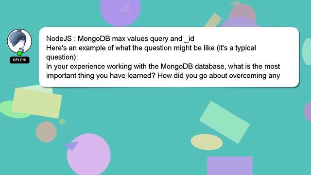 NodeJS : MongoDB max values query and _id смотреть онлайн