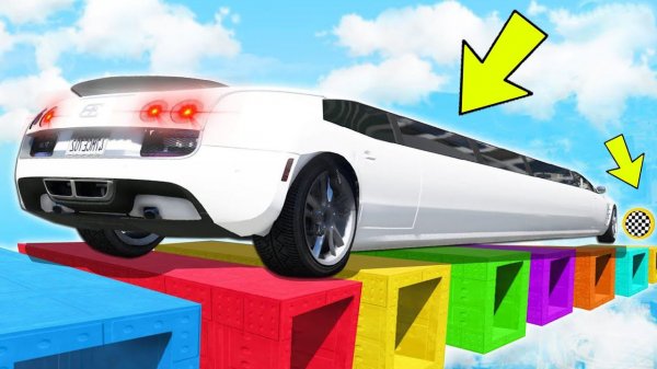 КАК ДАЛЕКО СМОЖЕТ ДЛИННАЯ ТАЧКА ПРОЕХАТЬ ПО ДЫРЯВЫМ БЛОКАМ В ГТА 5? ЭКСПЕРИМЕНТЫ В GTA 5 ONLINE