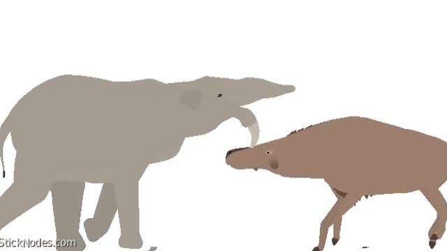 deinotherium VS daeodon [stick nodes] смотреть онлайн