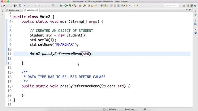 Day-7 Basics of #PassByReference in #Java with User Define Class смотреть онлайн