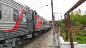 Отправления ЭП1П-053 с пассажирским поездом №133Э  Дербент-Москва со станции Дербент.